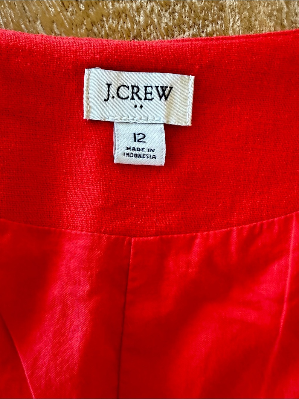 J. Crew Women's Red Linen Blend Vest & Shorts Set - Picture 3 of 12